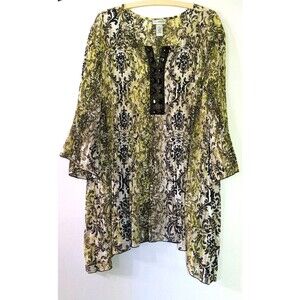 Catherines Beaded Tunic Top Blouse Size 4X